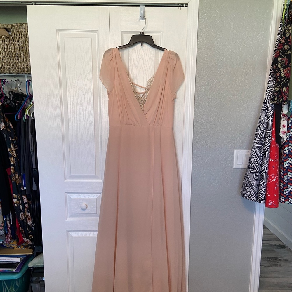 Lulu’s blush nude dress
